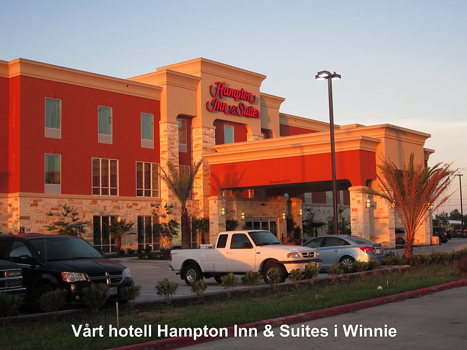 Vårt hotell i Winnie, Hampton Inn & Suites